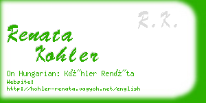renata kohler business card