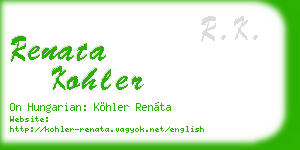 renata kohler business card